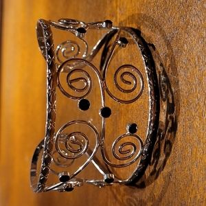 Silver plated cuff bracelet